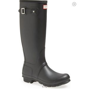 Black Matte Tall Hunter Rain Boots